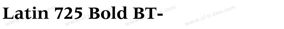 Latin 725 Bold BT字体转换